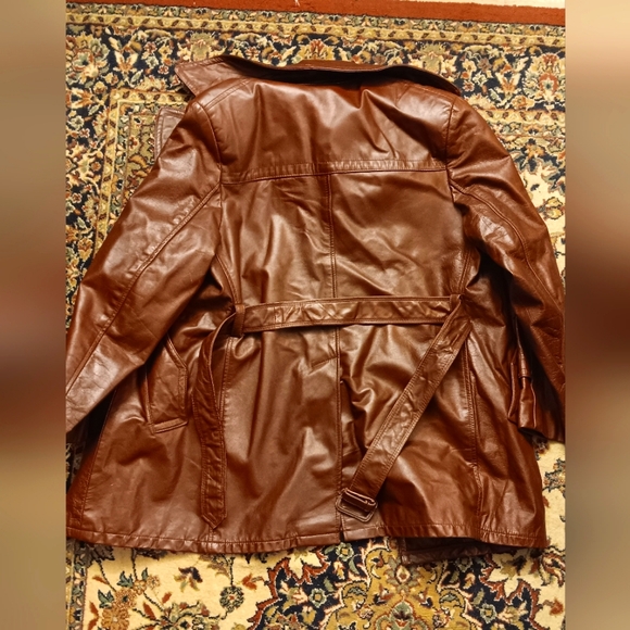 1970s sears leather coat - Picture 2 of 3